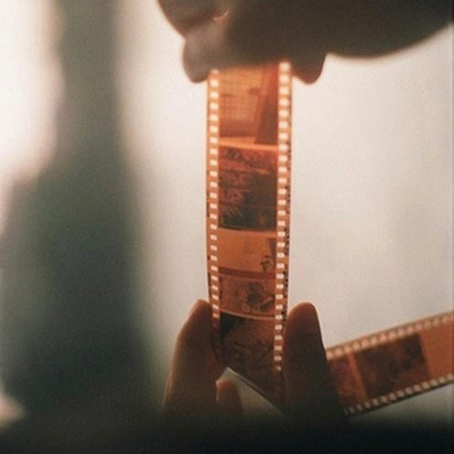 holding film negatives from a 35mm film roll that has been developed in Australia